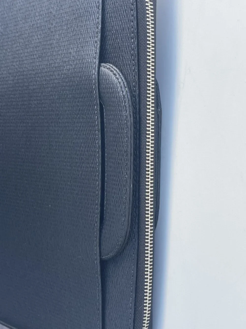 Tumi black leather