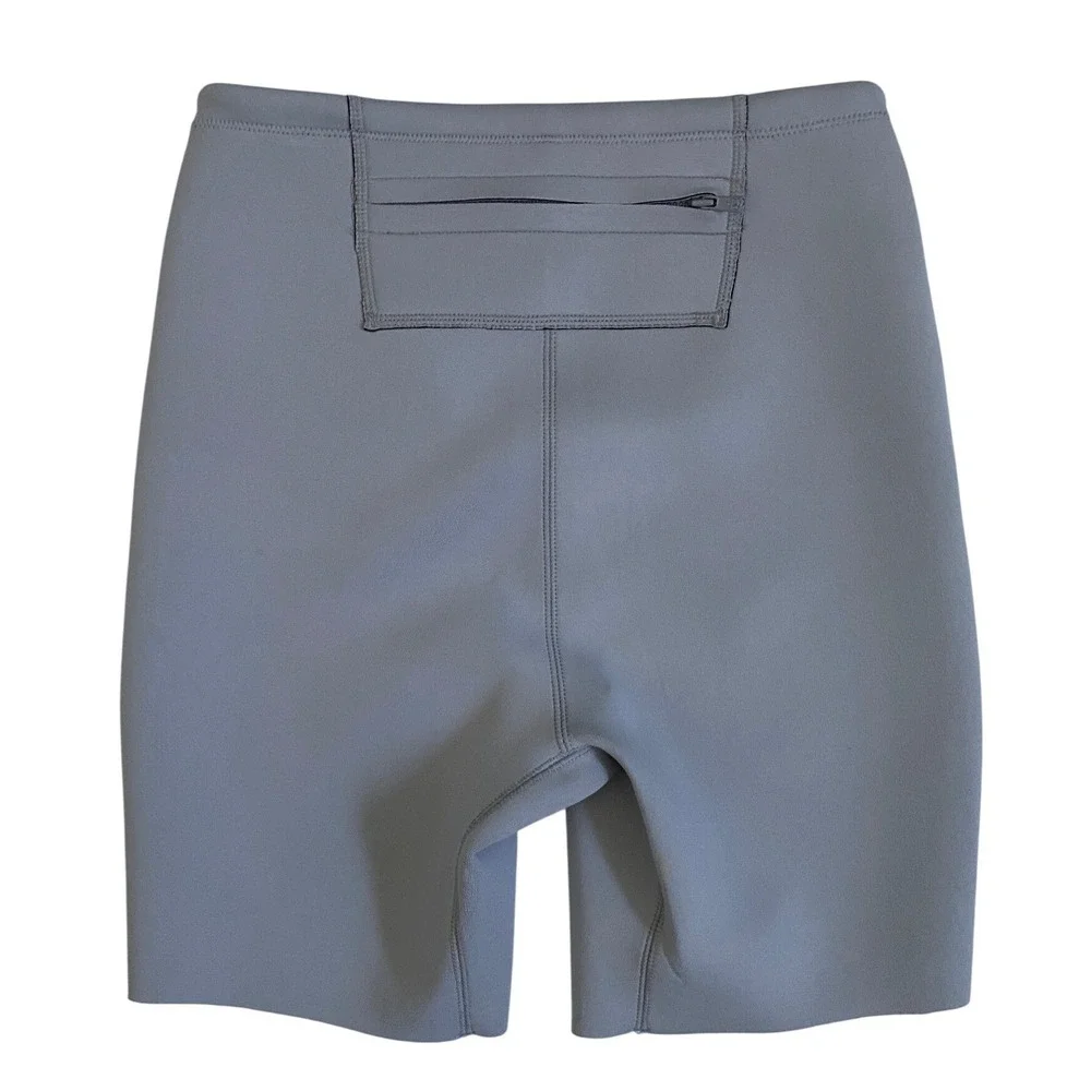 SKIMS Sport Swim Mid Thigh Short Chrome Gray SW-MWS-0053 XS NWT