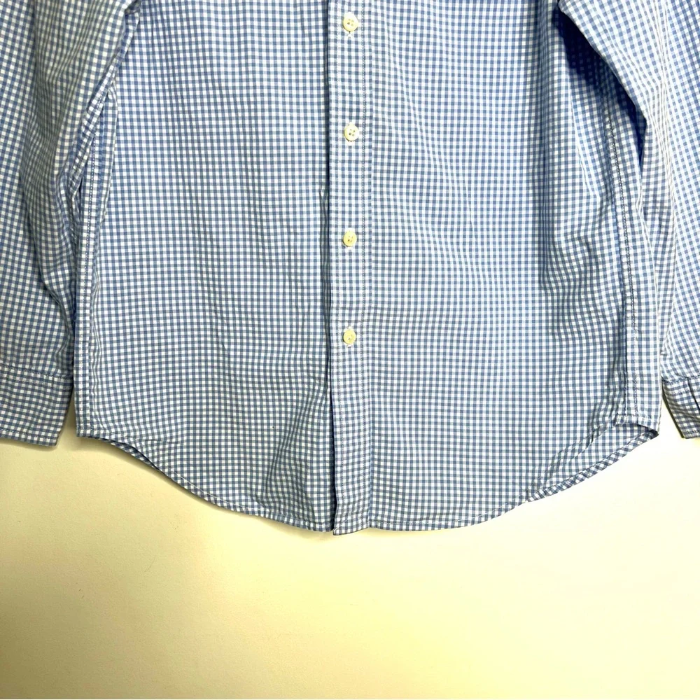 Ralph Lauren Performance Gingham Poplin Button Down Long Sleeve Shirt
