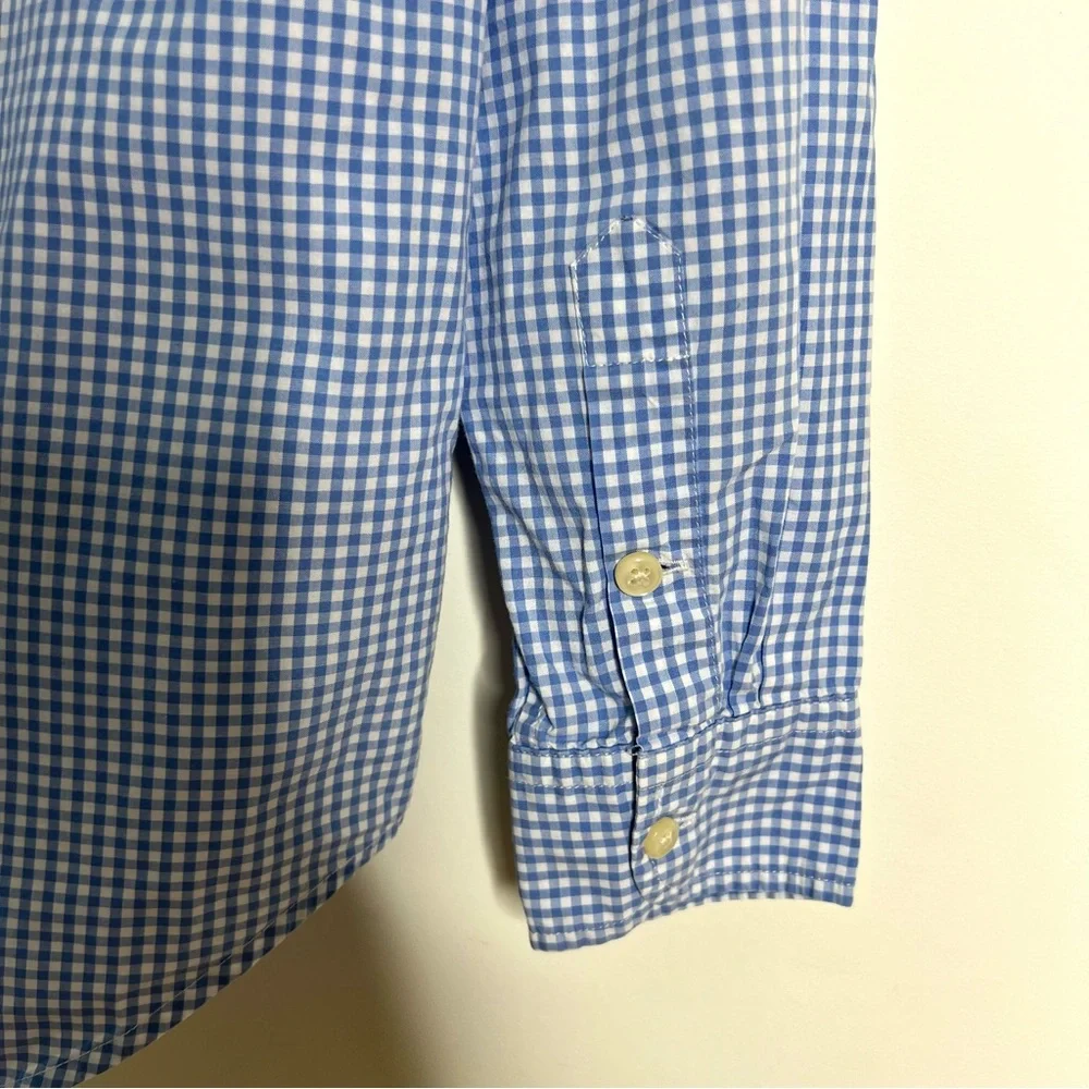 Ralph Lauren Performance Gingham Poplin Button Down Long Sleeve Shirt
