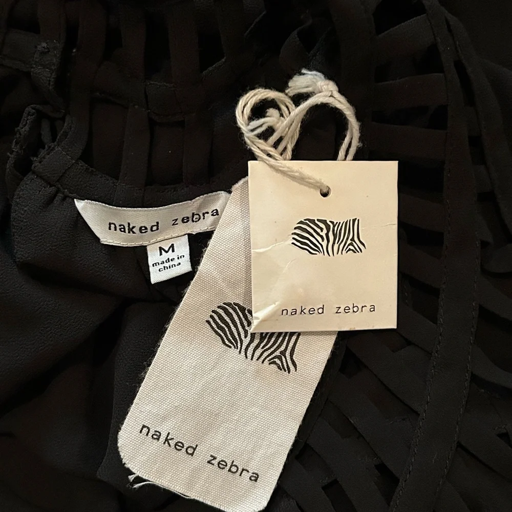 Naked Zebra black dress