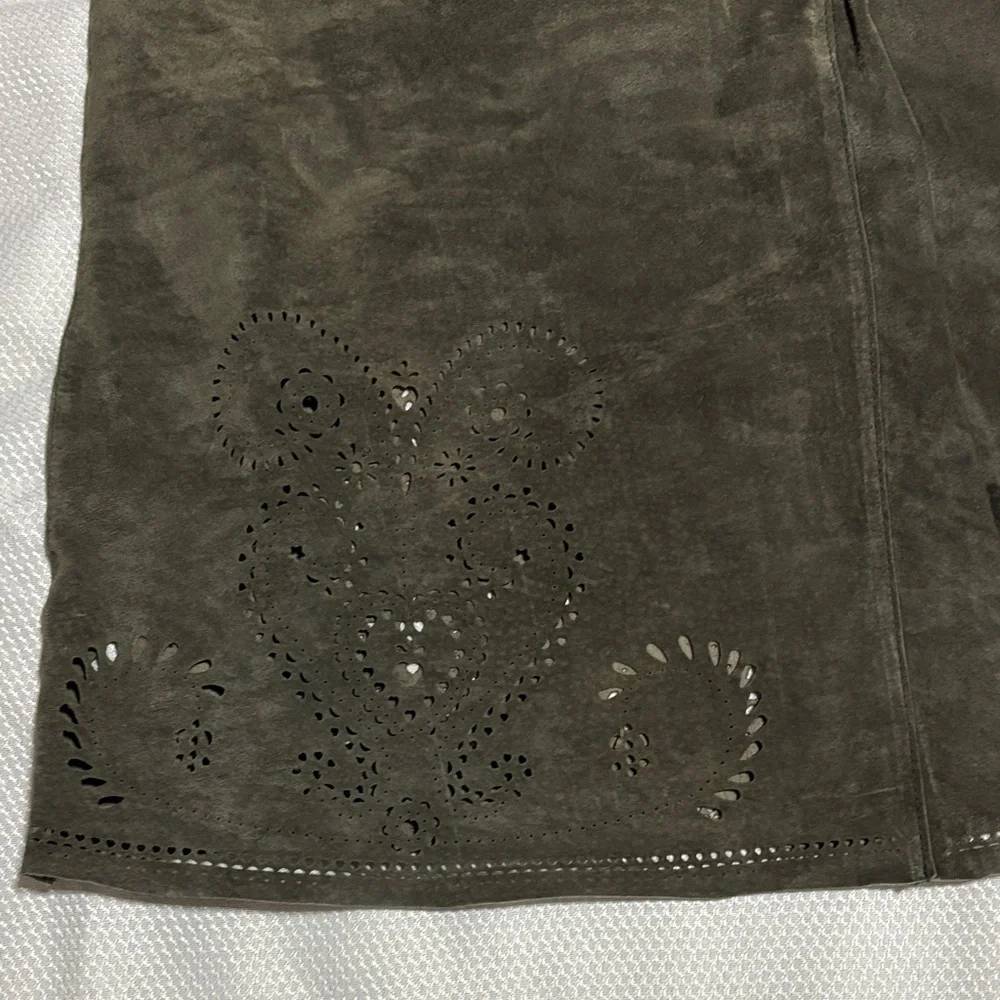 Siena Studio leather Dark Olive A-Line Skirt