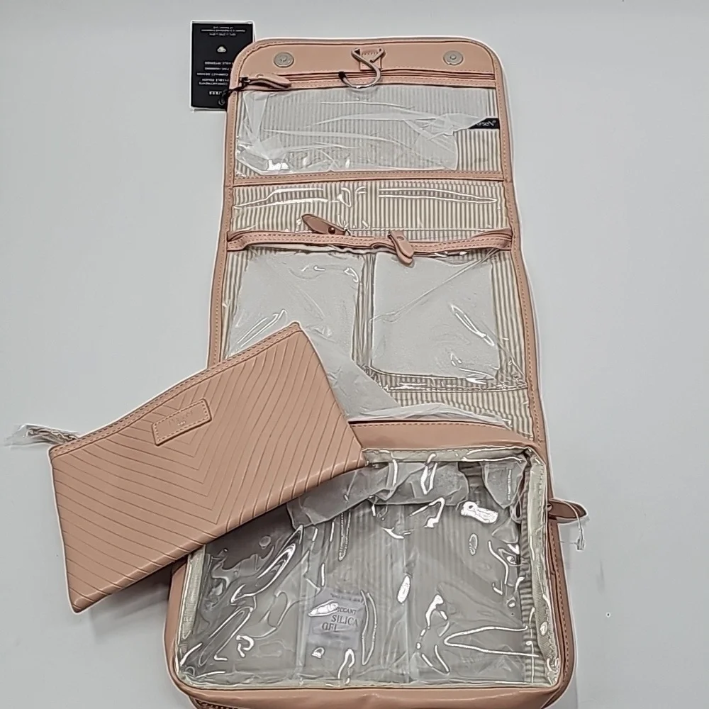 PurseN‎ Getaway Hanging Toiletry Case with Pouch in Petal Rose Color