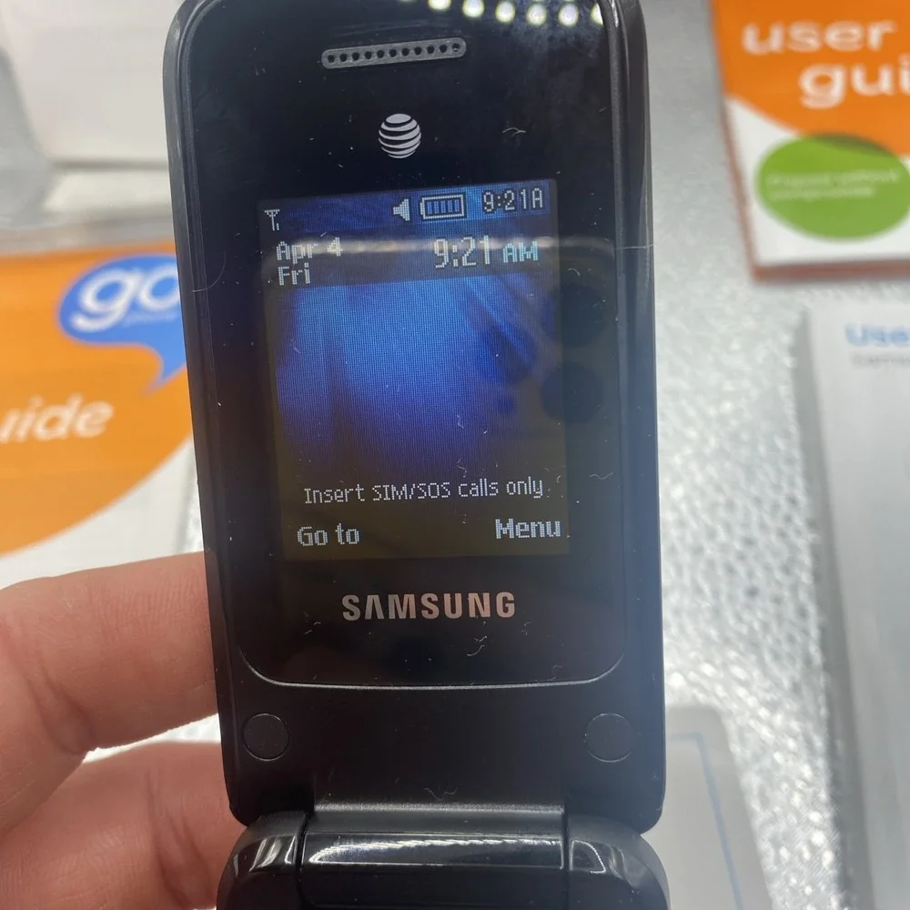 Samsung SGH-A157 / - Black ( AT&T ) Cellular Flip/ Sim Card/ Book