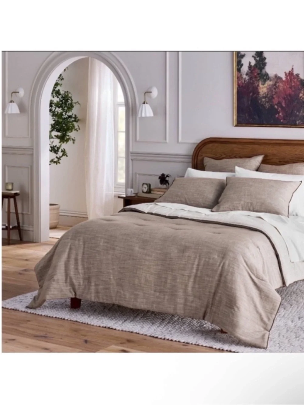 3pc King Reversible Comforter Set Brown - Hearth & Hand with Magnolia