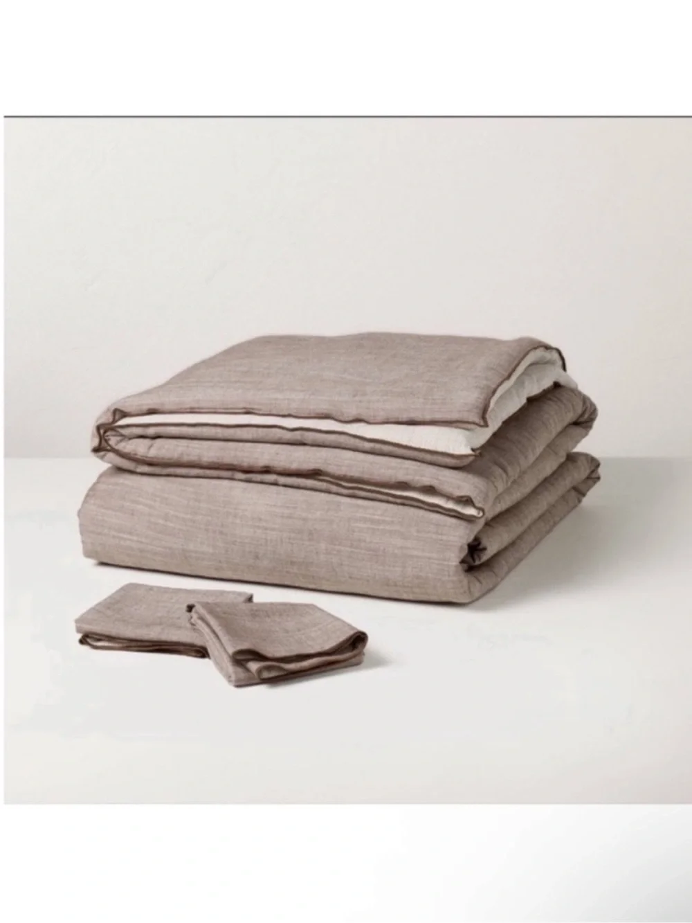 3pc King Reversible Comforter Set Brown - Hearth & Hand with Magnolia