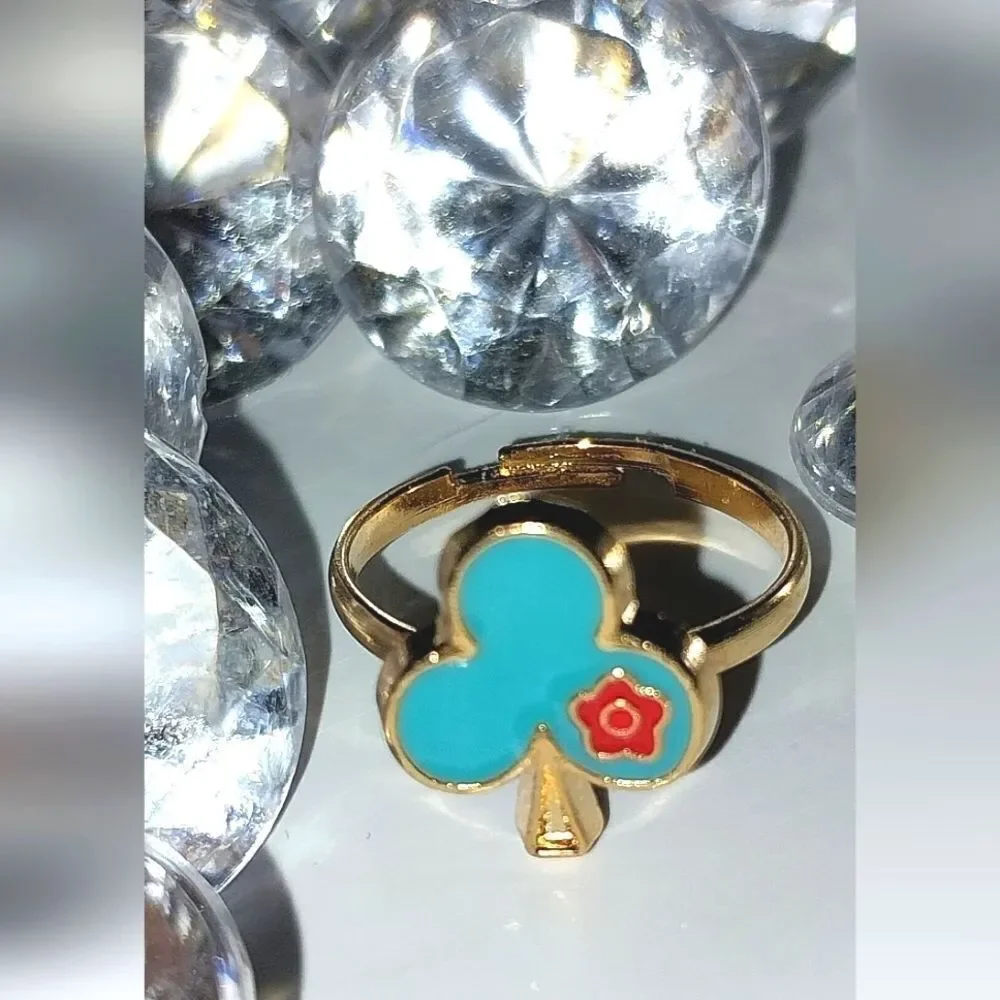 Super cute girls jeweled adjustable ring
