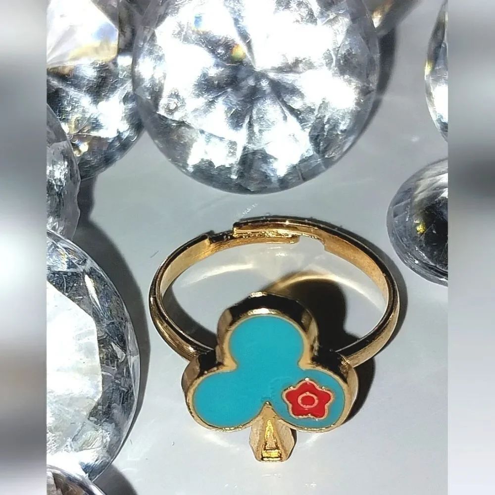 Super cute girls jeweled adjustable ring