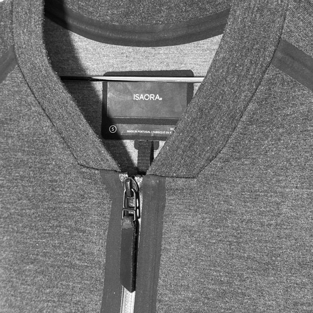 ISAORA‎ Men's Charcoal Grey Tech Bomber Jacket Full Zip Size Small