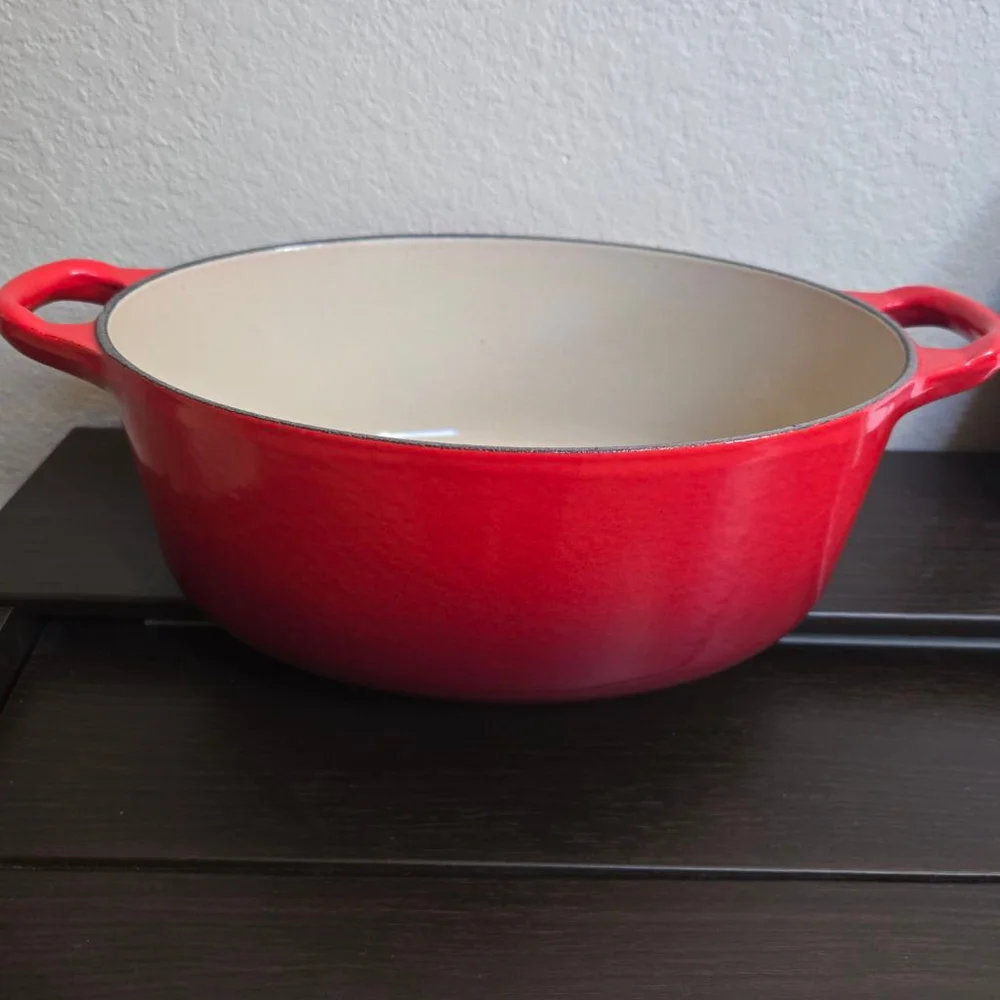 Le Creuset enamel base embossed