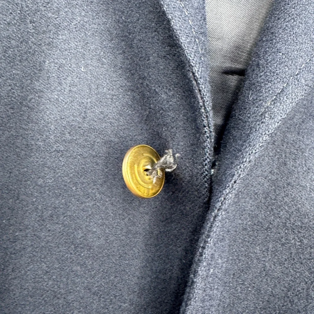 VTG Arnie Arnold Palmer‎ Mens Navy Wool Blazer Gold Button Sport Coat 42R