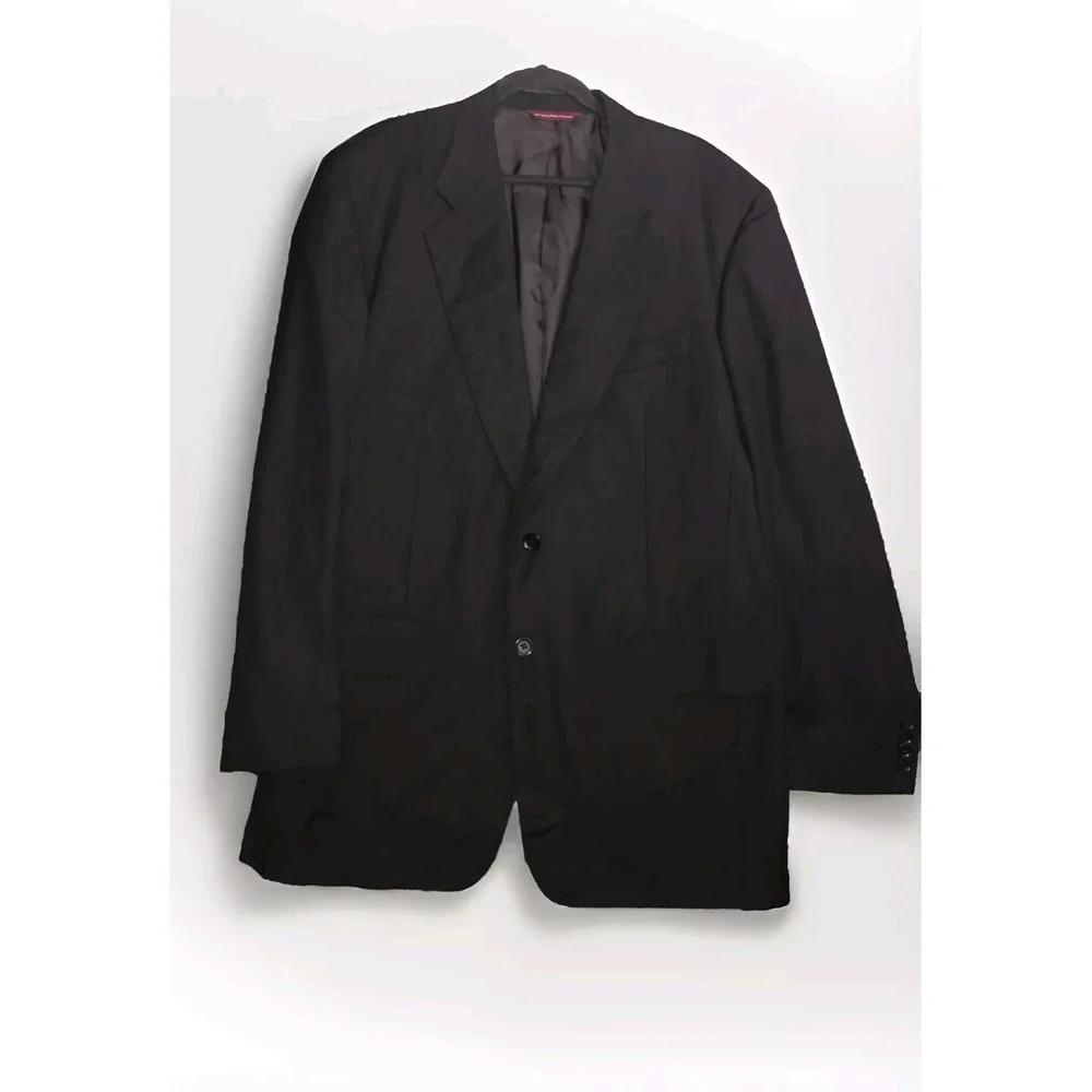 Samuelsohn LORO PIANA Tasmanian Super 120's Blazer Jacket Black Stripe 100% Wool