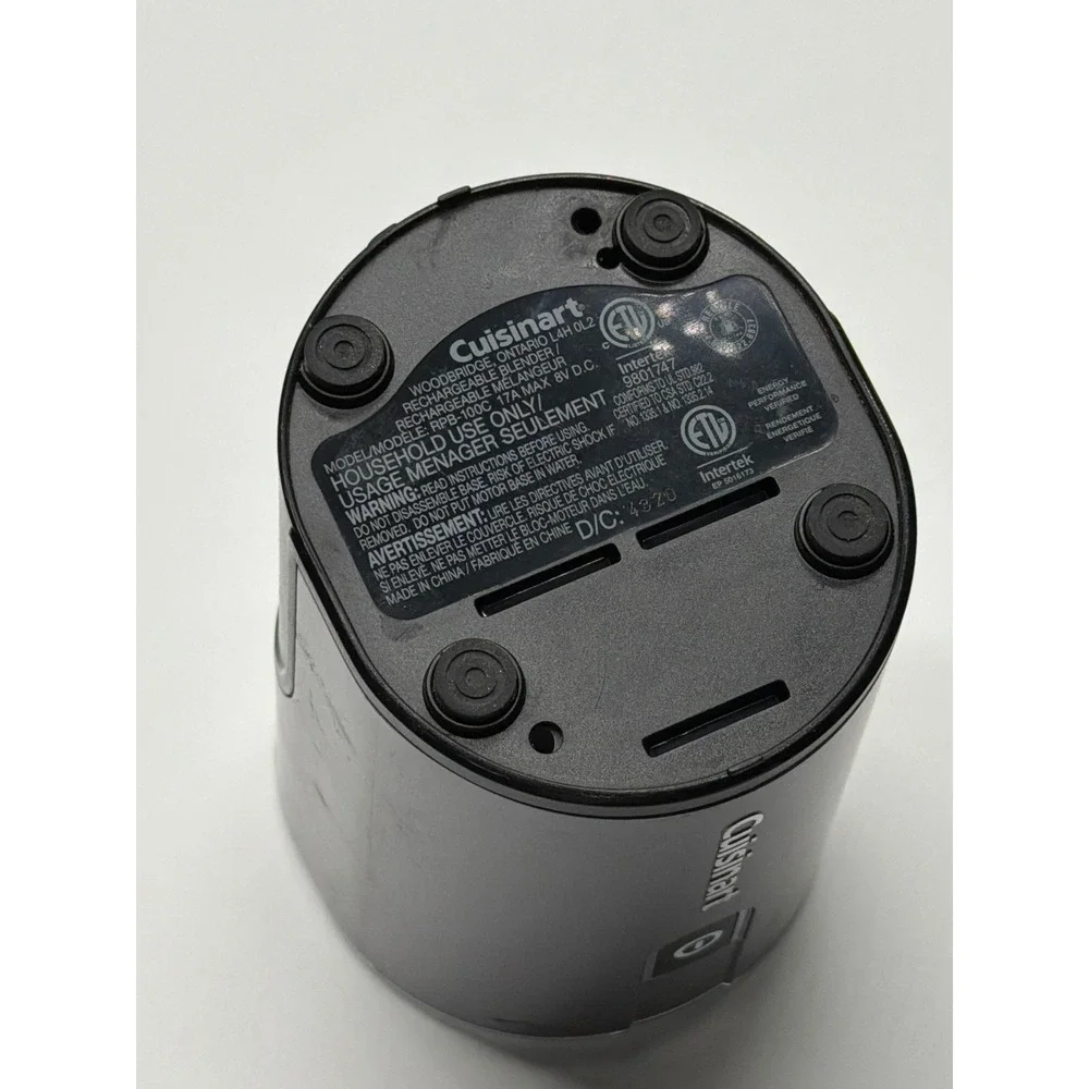 Cuisinart Rechargeable Mini Food Processor Chopper Grinder Grey RPB-100C