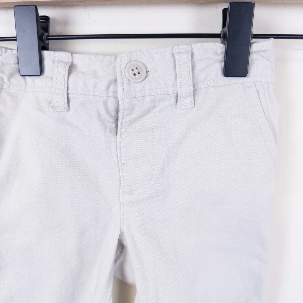 Baby Gap Chino Pants Kids 6-12M Ivory Stretch Twill Straight Leg Trousers‎