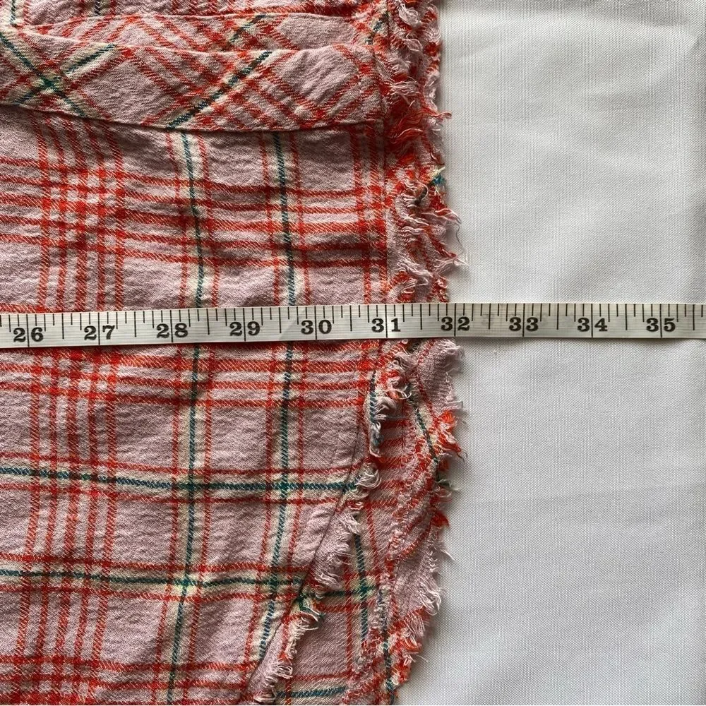 Intimately by Free People Plaid About You Pink Sleep Shirt Size Small