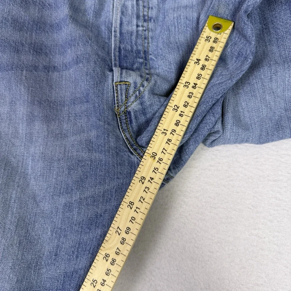 Levis 501 Jeans Men 36x30 Blue Button Fly Original Fit Pants‎ Light Wash Y2K