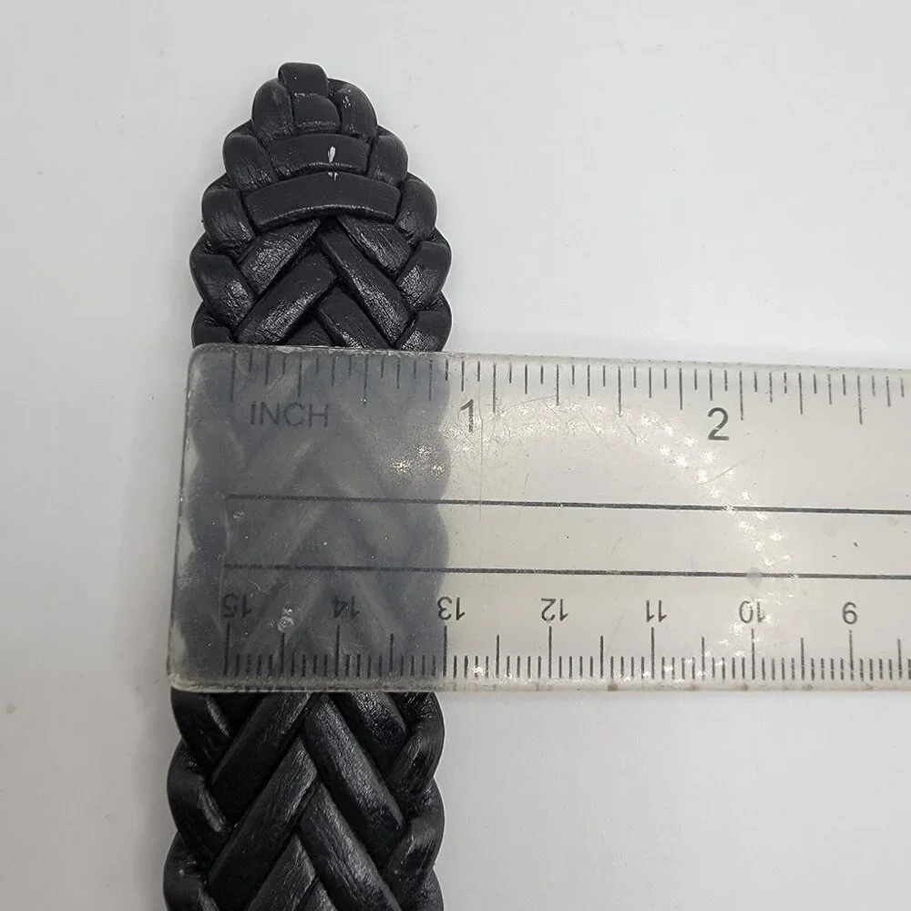 Levi's Belt Boys M 26-28 Black Braided‎ Classic Belt Faux Leather