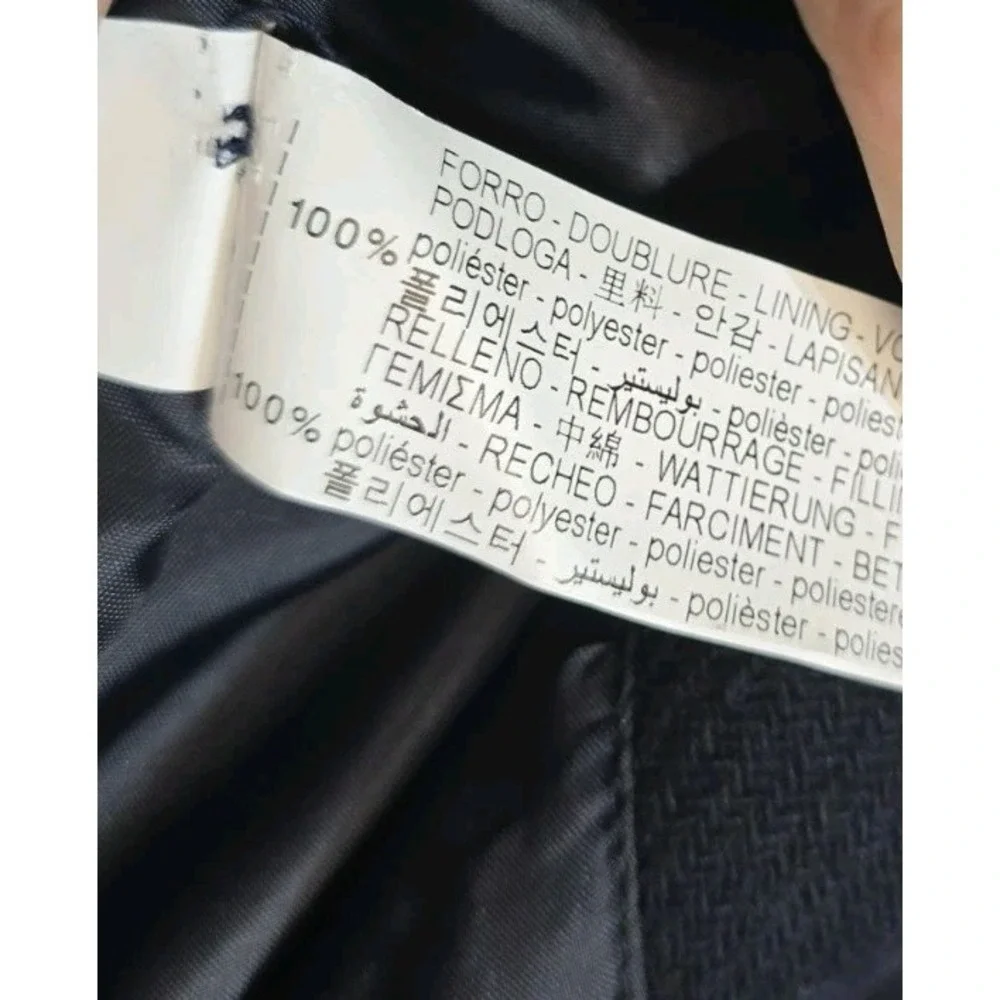 Zara Boys Coat Pea Navy Blue 13-14 Button Up