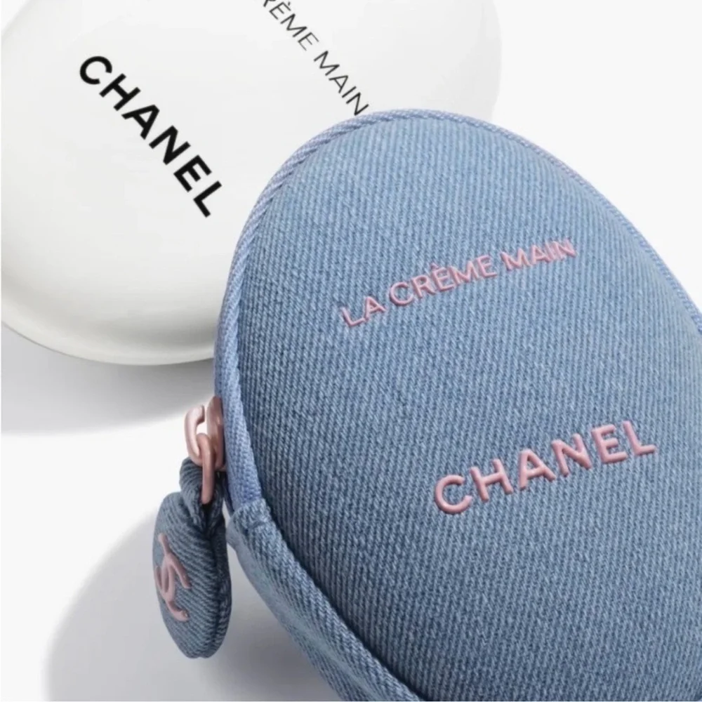Chanel | Limited Edition | La Crème Main Hand Cream with Zippered Denim Pouch