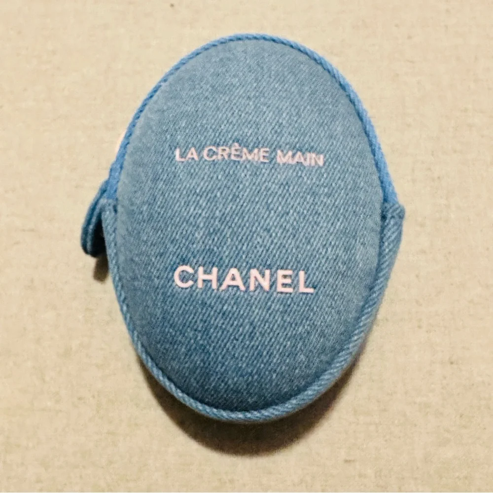 Chanel | Limited Edition | La Crème Main Hand Cream with Zippered Denim Pouch