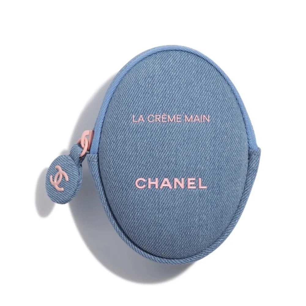 Chanel | Limited Edition | La Crème Main Hand Cream with Zippered Denim Pouch