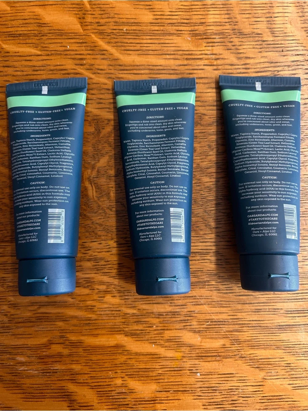 Oars+Alps Whole Body Deodorant Cream Aluminum Free Eucalyptus Spearmnt Lot 3 NEW