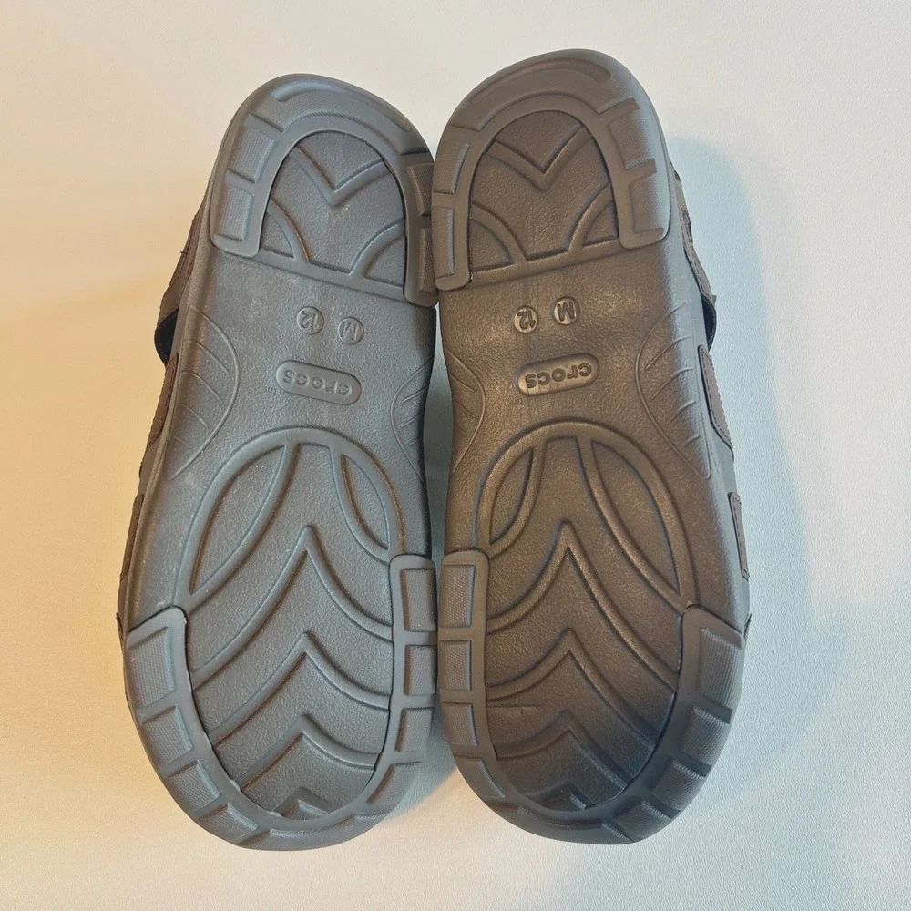 Crocs Mens Yukon Fisherman Sandals Brown Size 12
