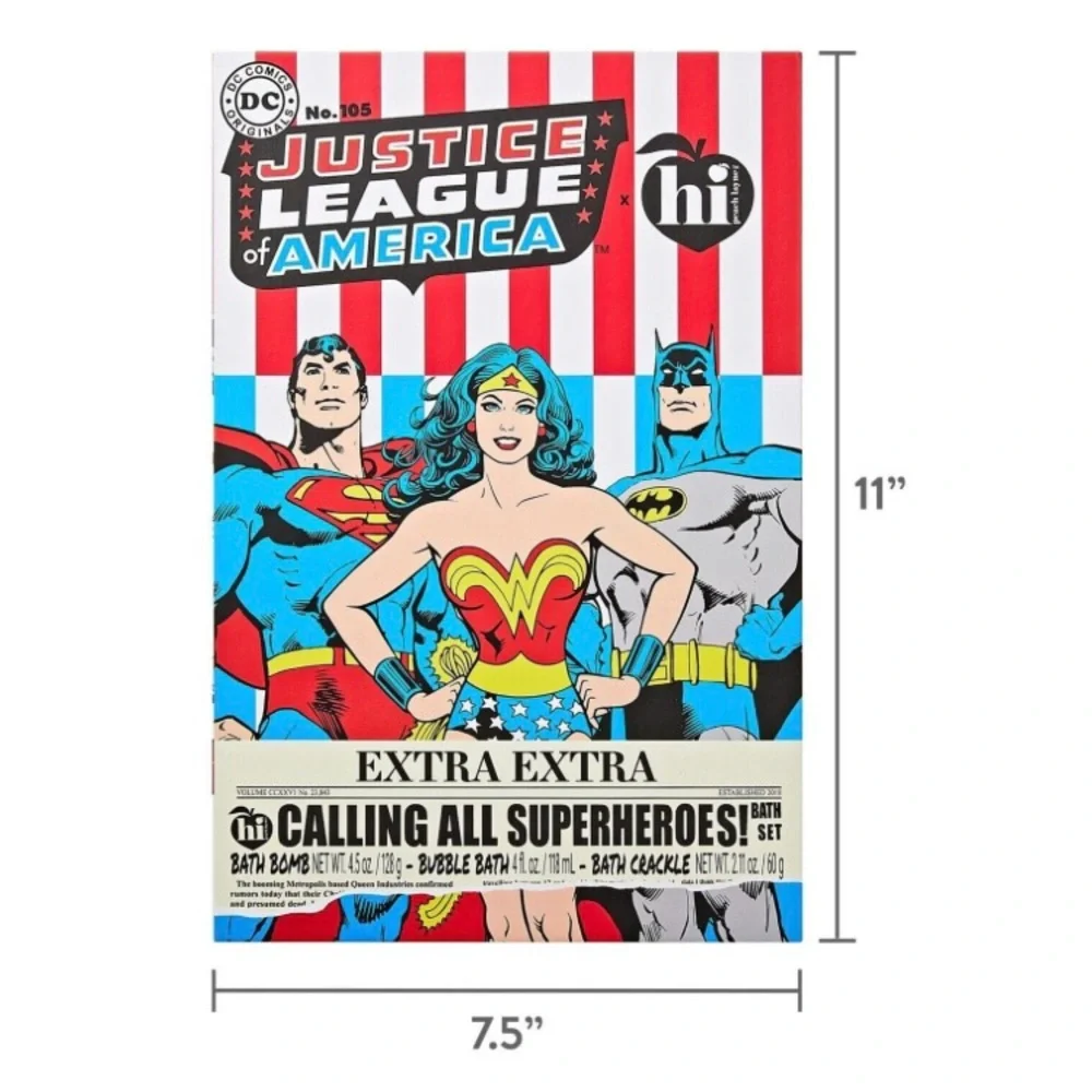 NWT DC Justice League Bath Bomb/Bubble Bath/Bath Crackle