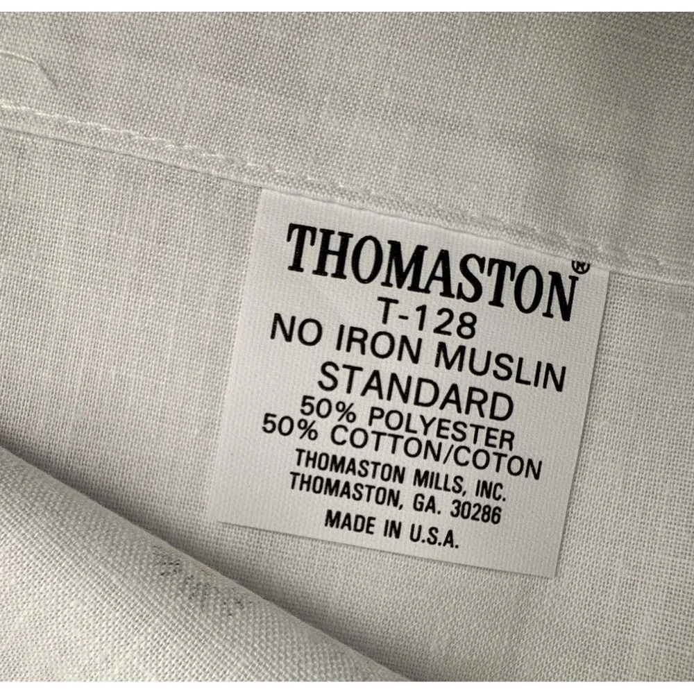 VTG Thomaston Embroidery Stamped Pillow Cases White No-Iron Muslin Floral‎ NOS