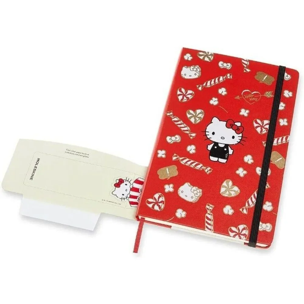 MOLESKINE Limited Edition Hello Kitty Notebook, Red, Ruled, Hard Cover