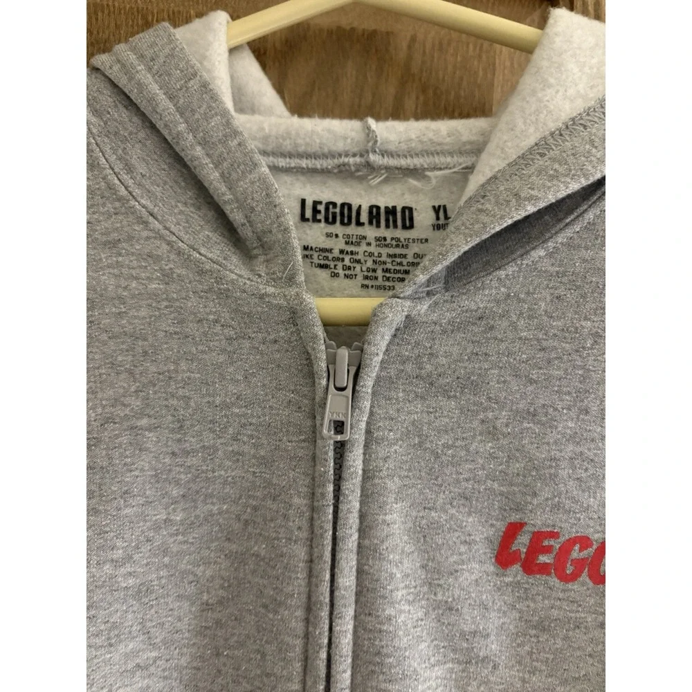 Rare LEGOland‎ Zip Up Hoodie Pockets Youth Large Unisex Driving School Jacket