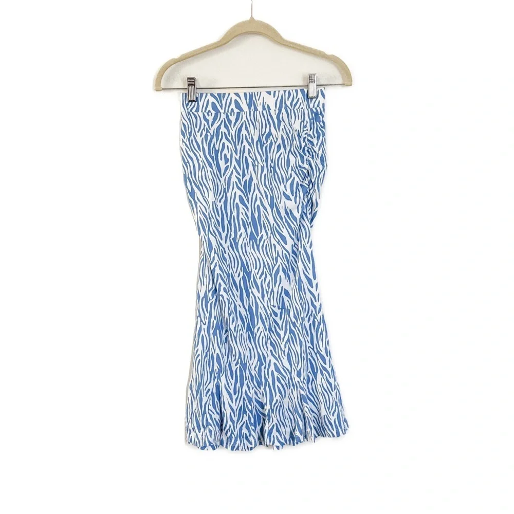 Diane von Furstenberg for Target A-Line Sea Twig Blue Skirt Size XXS