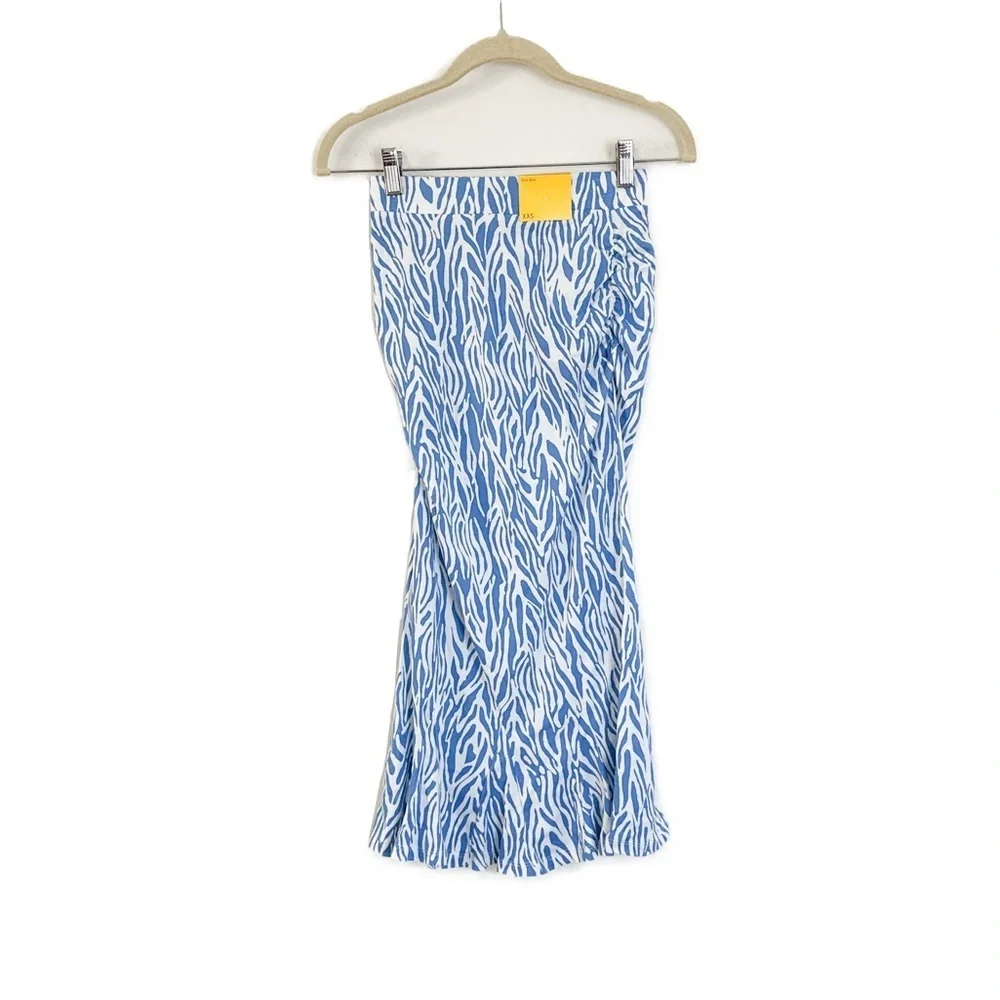 Diane von Furstenberg for Target A-Line Sea Twig Blue Skirt Size XXS