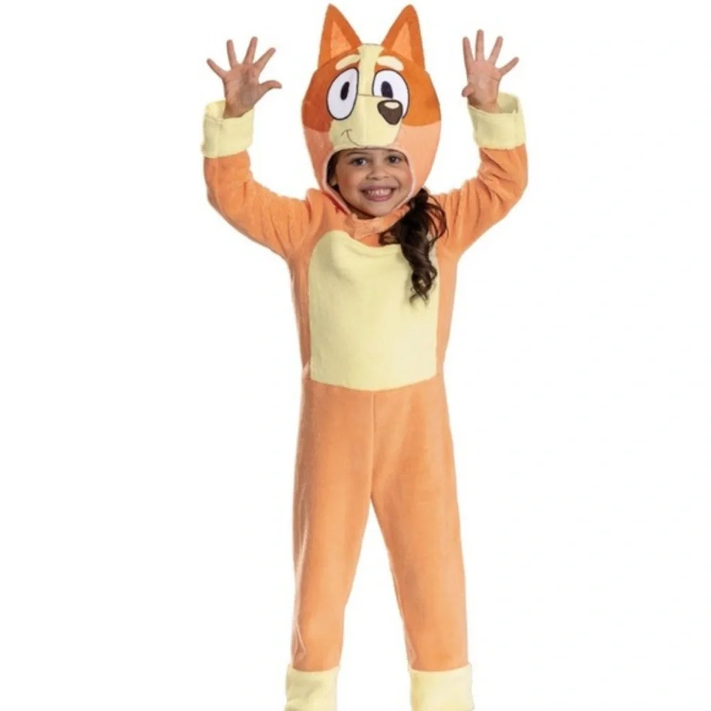 NEW Toddler Bluey Bingo Healer Classic Costume Jumpsuit‎ Brown 3T-4T