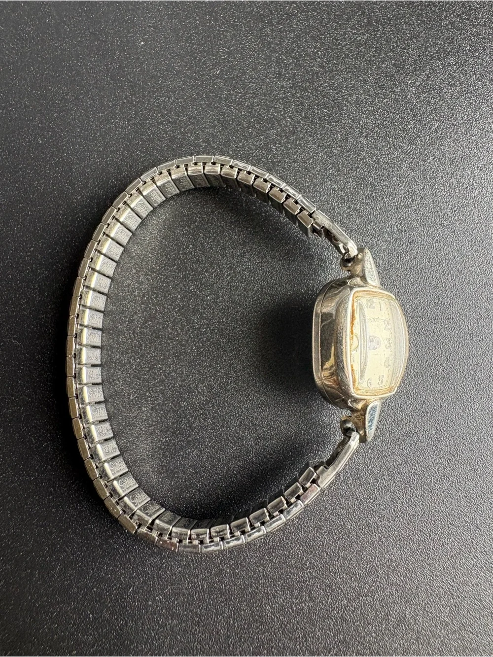 Hamilton Ladies White Gold Filled Vintage Dainty Silver Toned Wristwatch