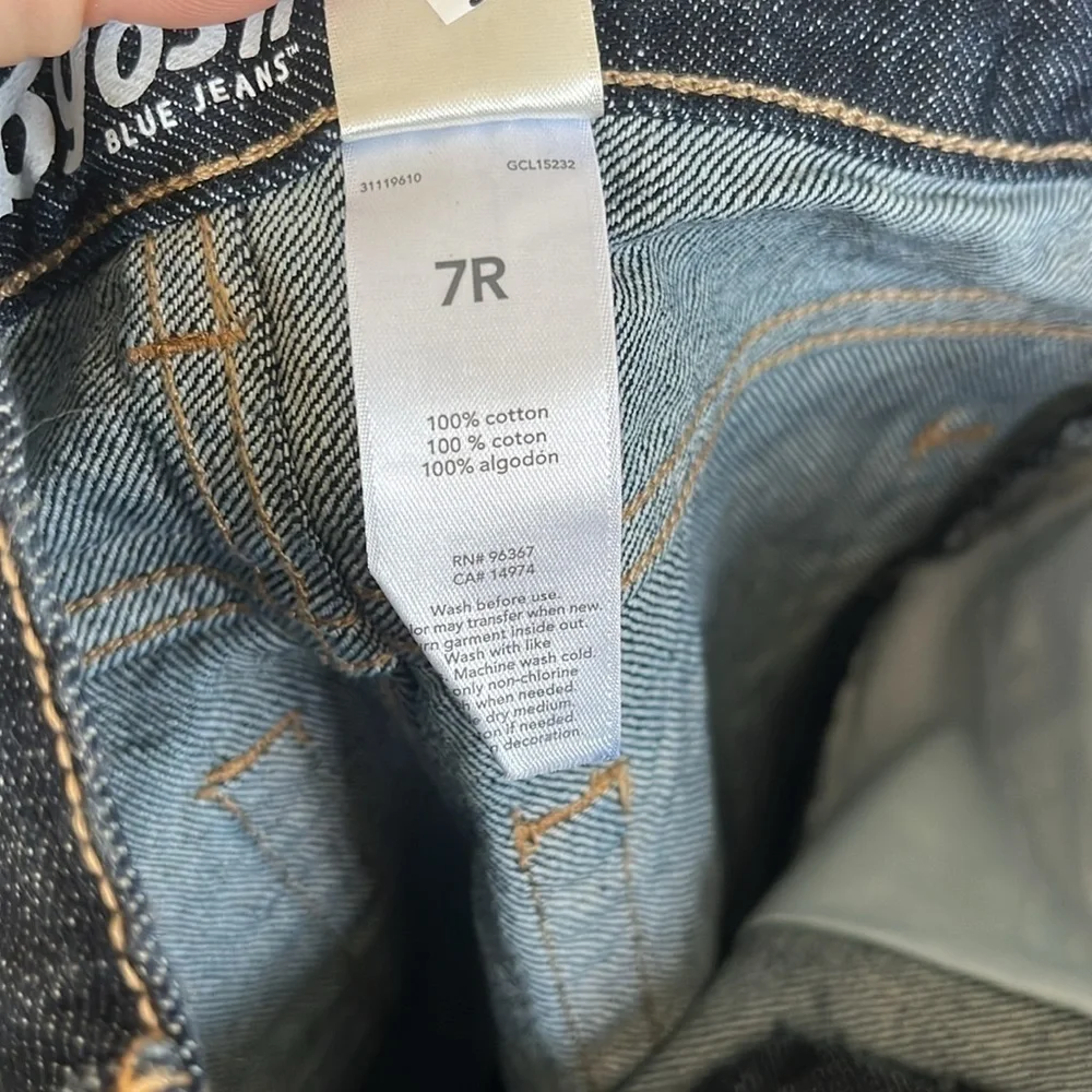 Brand New OshKosh B'Gosh Straight Jeans Dark Wash Denim Adjustable Waistband