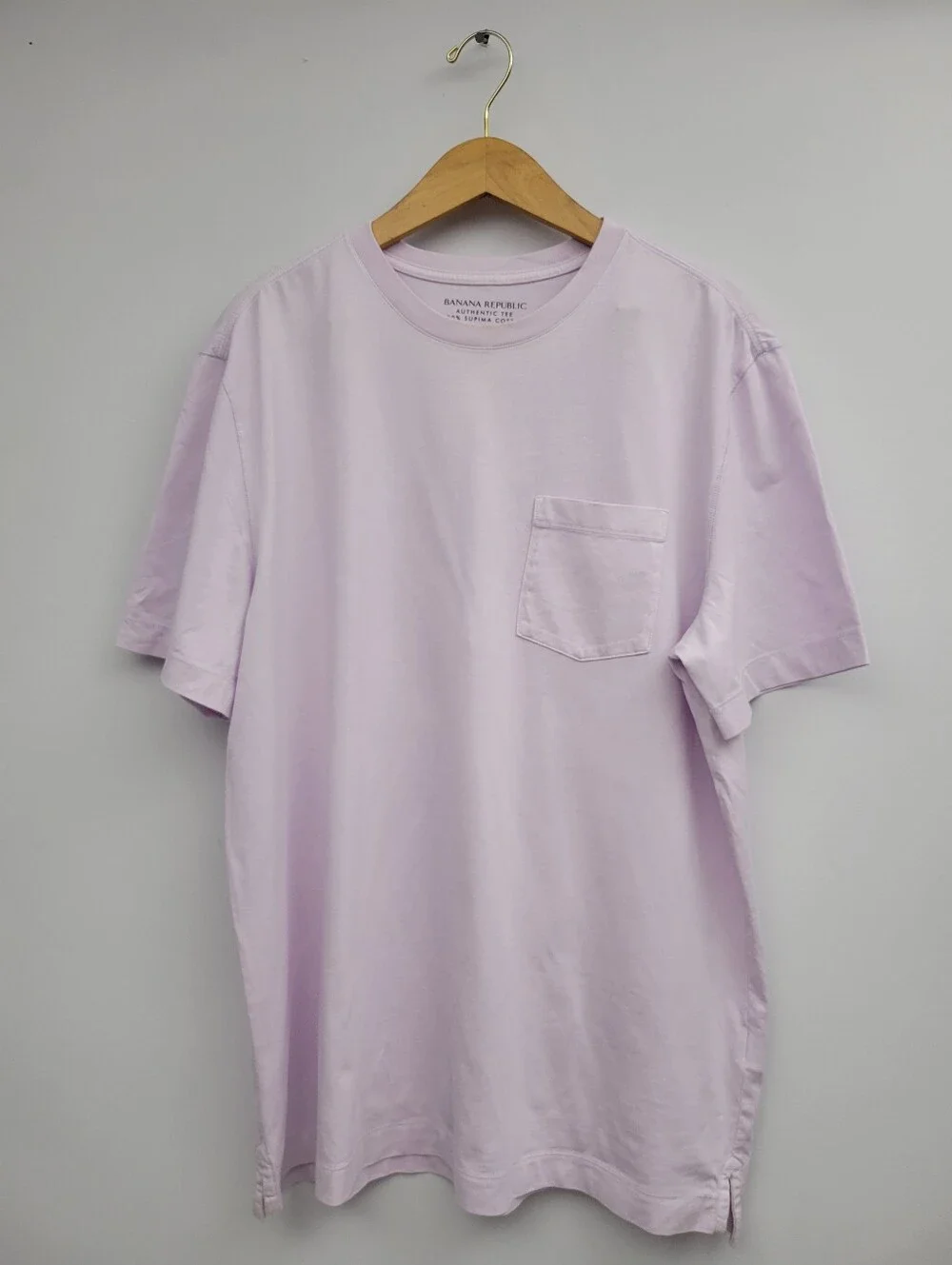 Banana Republic Authentic Tee Shirt Supima Cotton Lavender Sz XL