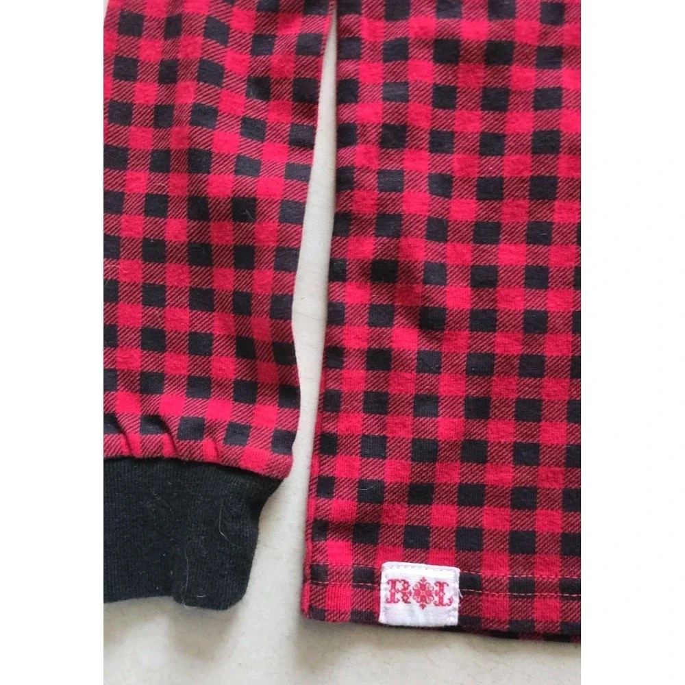 Ralph Lauren Polo Shirt Girl SZ 6X Cotton Long Sleeve Buffalo Plaid Sleep PJ Top