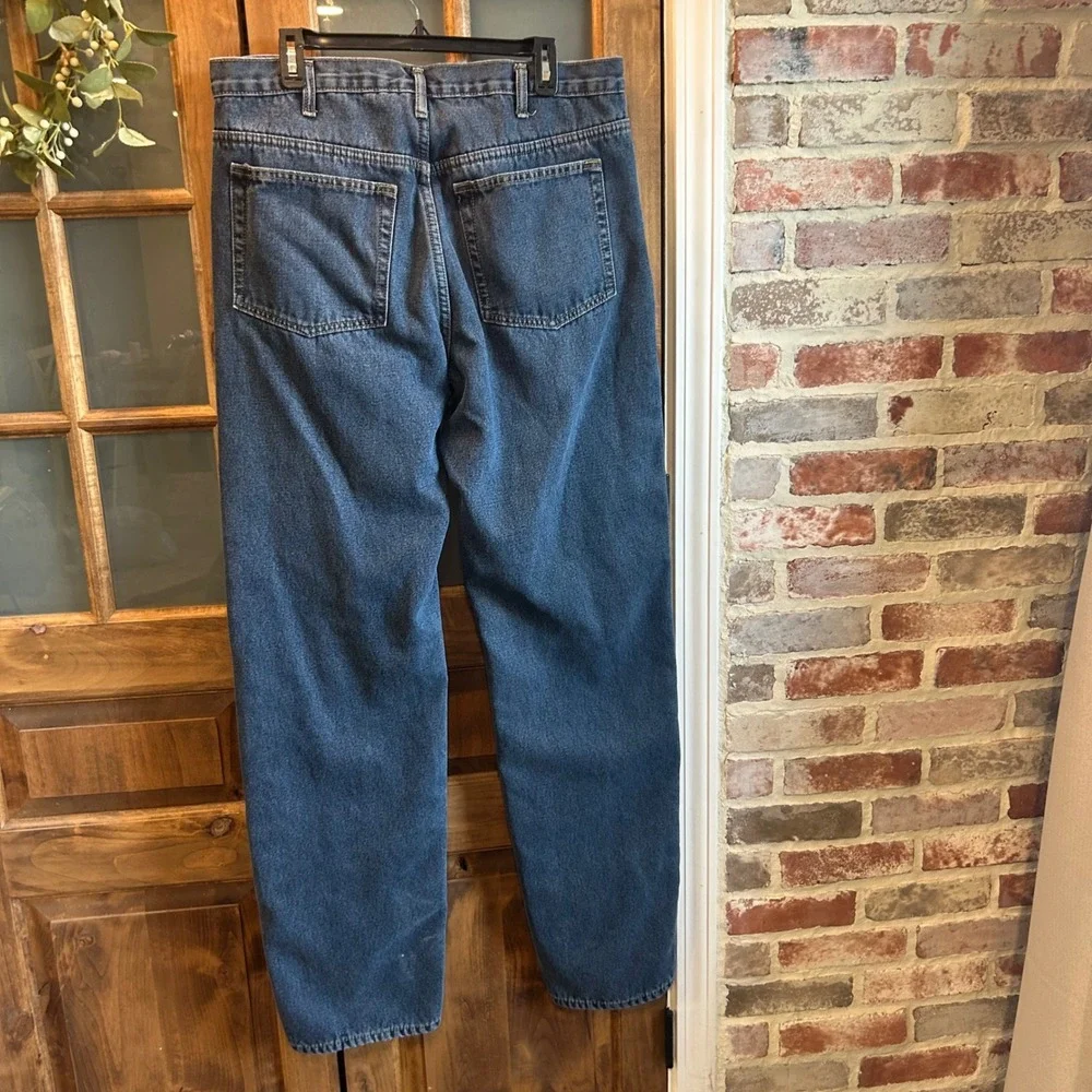 Rugged Wear Mens‎ Fleece Lined Jeans 36x36 Dark Wash Denim Workwear Carpenter