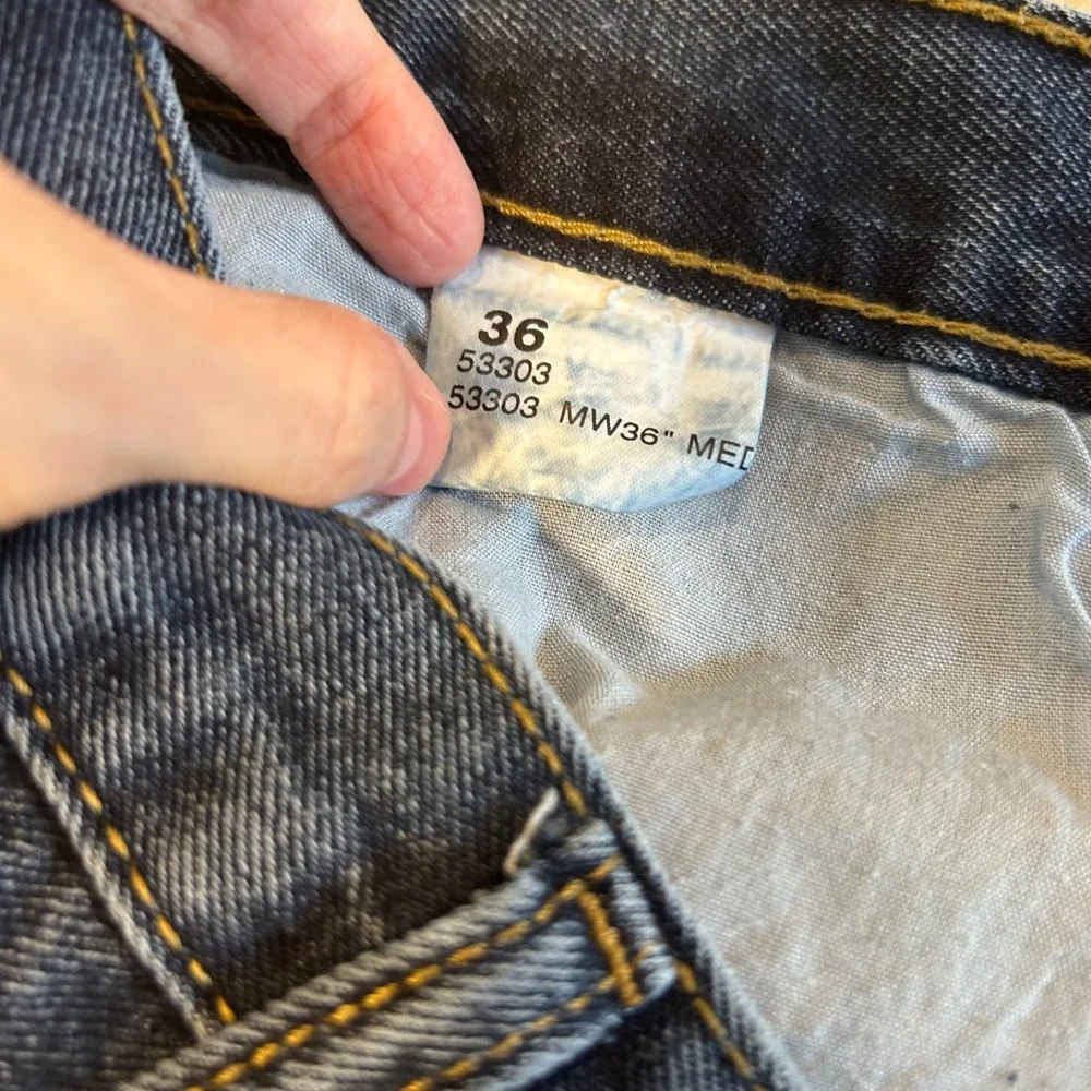 Rugged Wear Mens‎ Fleece Lined Jeans 36x36 Dark Wash Denim Workwear Carpenter