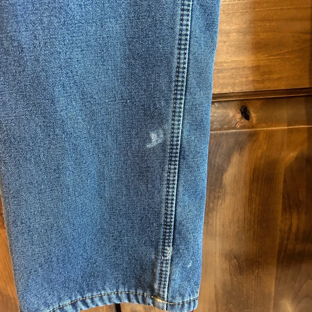 Rugged Wear Mens‎ Fleece Lined Jeans 36x36 Dark Wash Denim Workwear Carpenter
