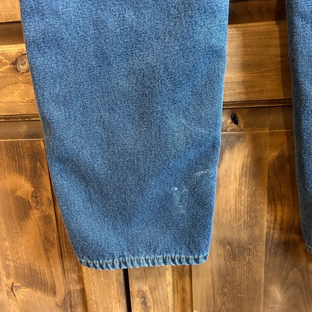 Rugged Wear Mens‎ Fleece Lined Jeans 36x36 Dark Wash Denim Workwear Carpenter