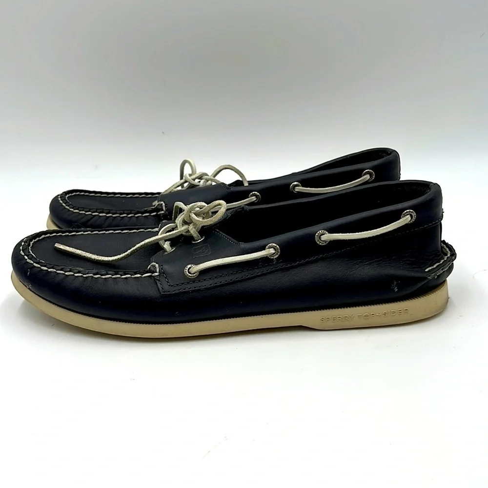 Sperry Top Sider Blue Leather Boat Shoe