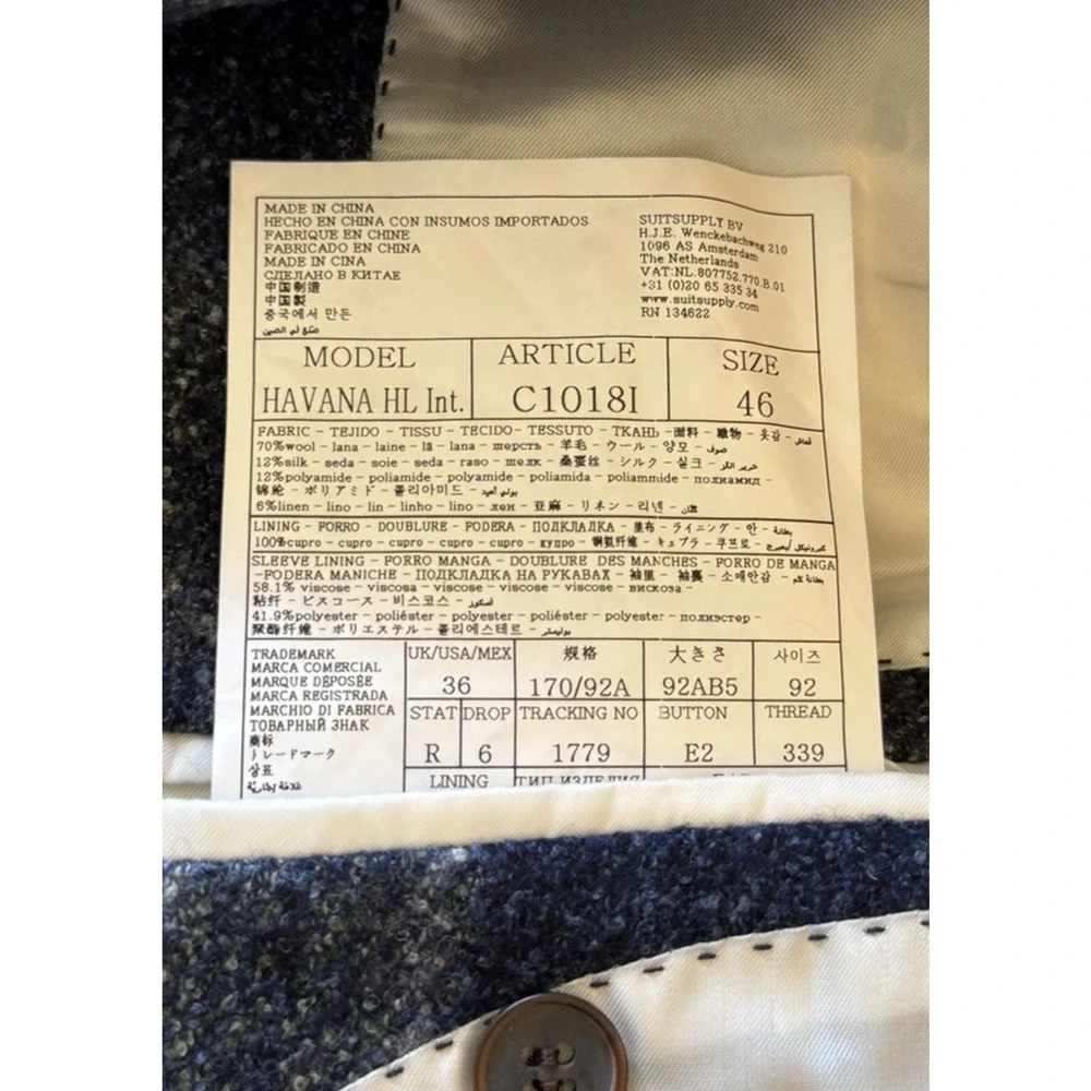 Suitsupply prevent delivers 19