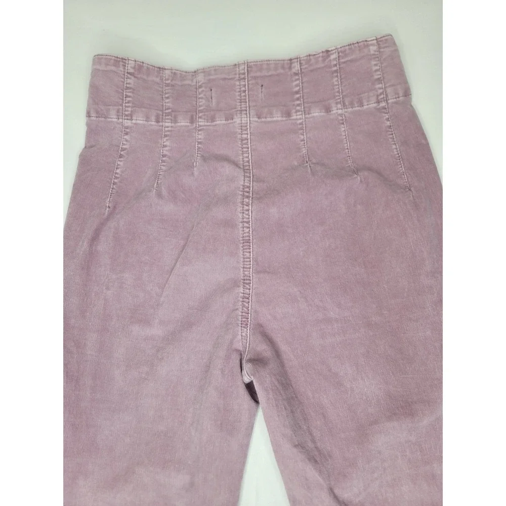 Free People We The Free Pink Corduroy High Rise Flare Pants Size 28