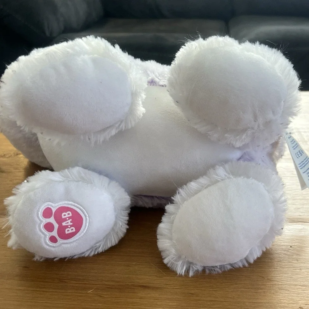Build a Bear Sugar Plum Bunny Plush Purple Plush With Floppy Ears Easter Merry