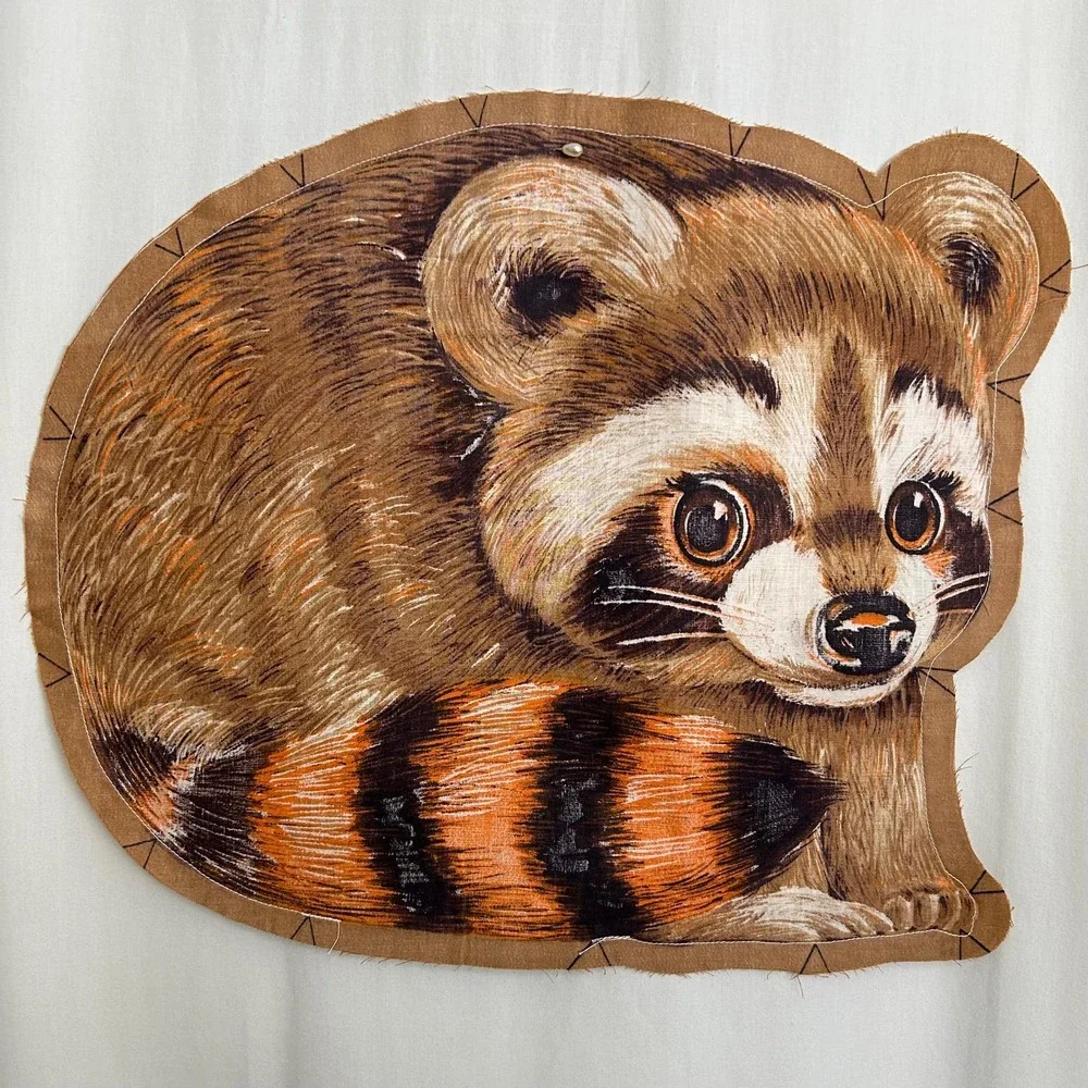 Vintage Raccoon Plush‎ Unfinshed Project Complete HTF