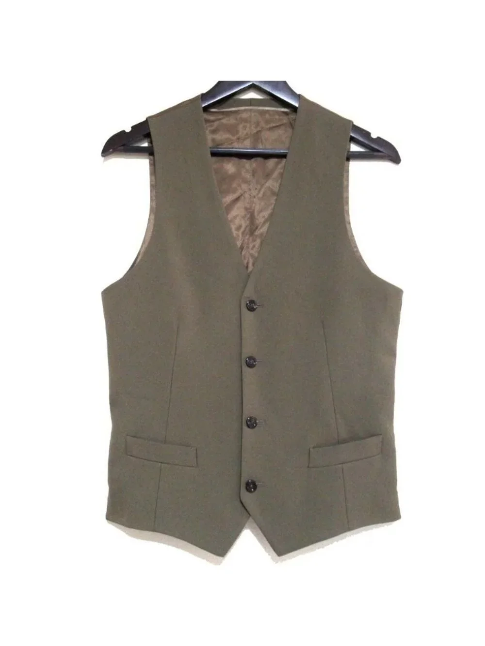 Gucci Solid Gilet Vest Khaki
