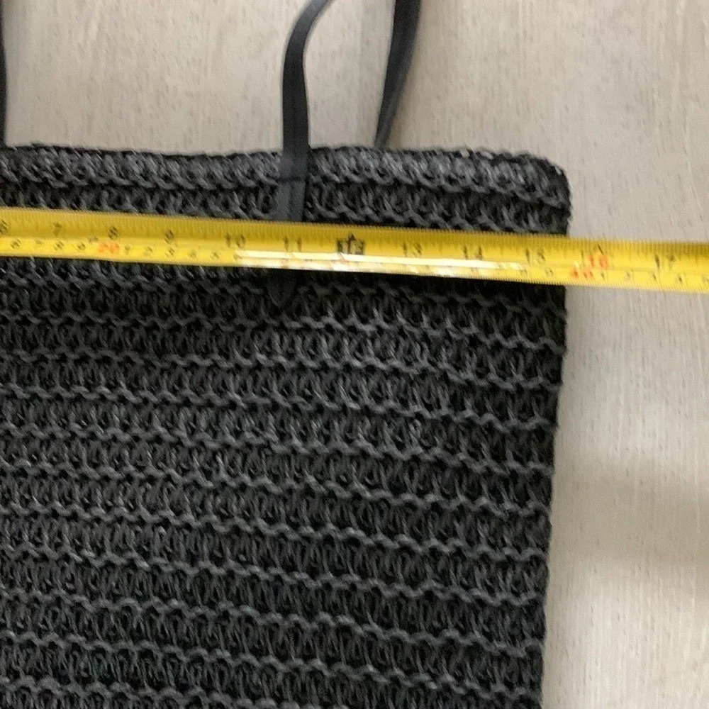 Crochet Hobo Tote Bag large‎   Black summer beach vacation travel