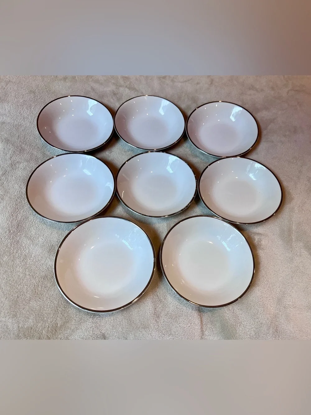 Vintage International Silver Silver Elegance Ironstone Bowls Set of 8 England